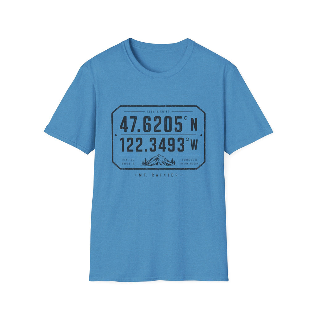Coordinates Mt Rainier T-Shirt