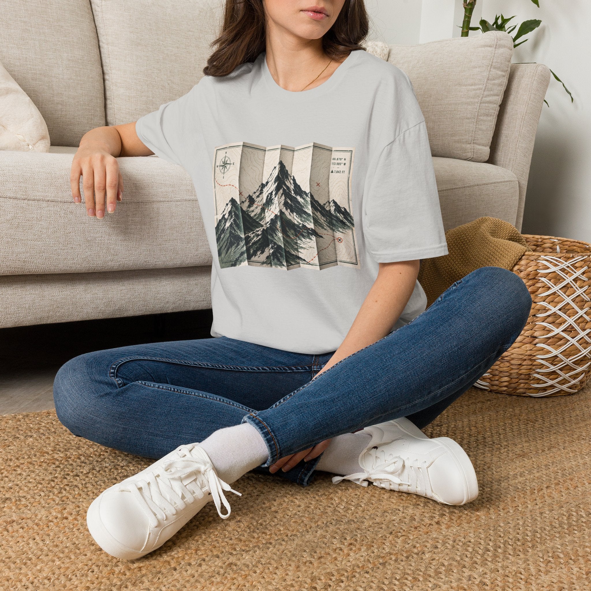 Folded Map Mountains T-Shirt