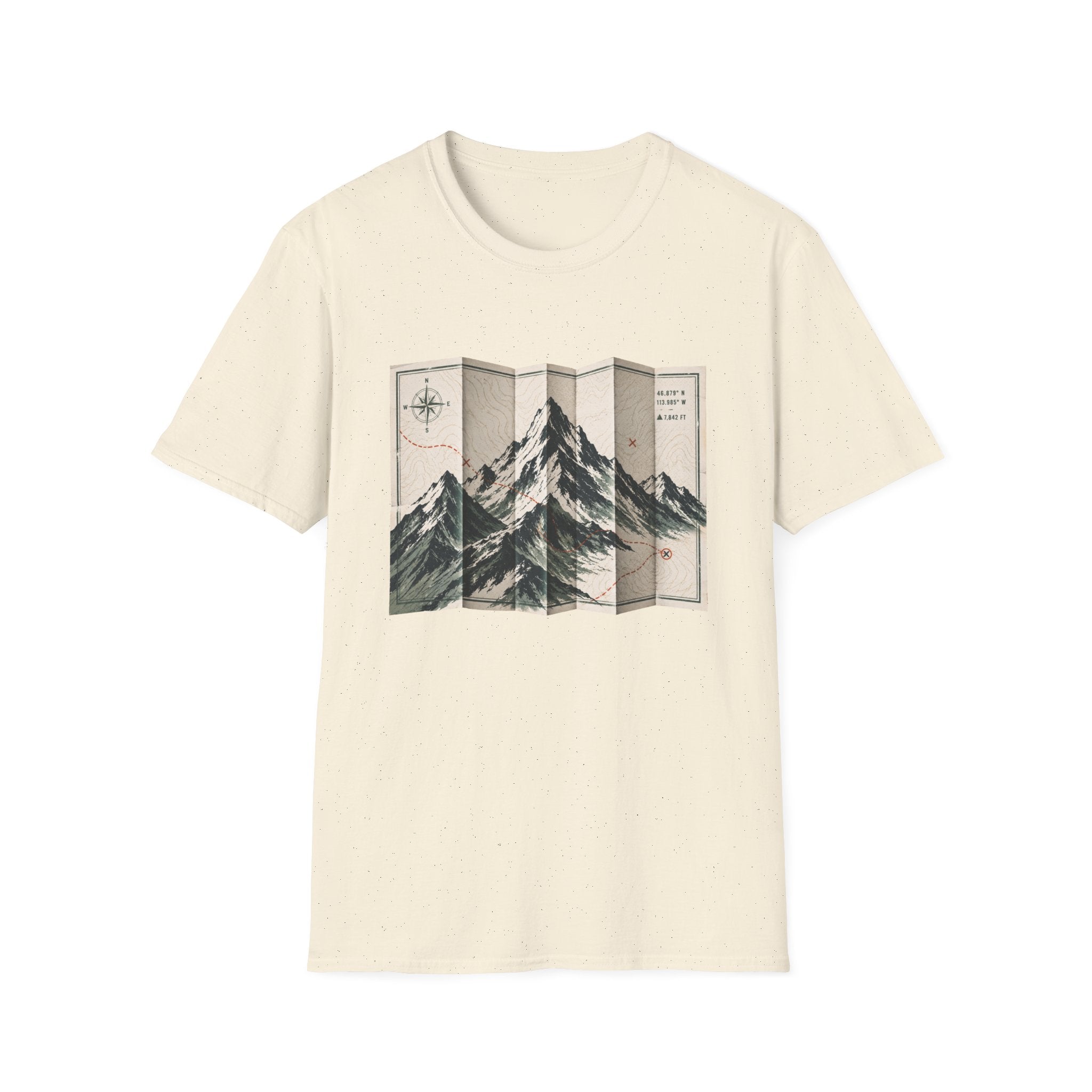 Folded Map Mountains T-Shirt