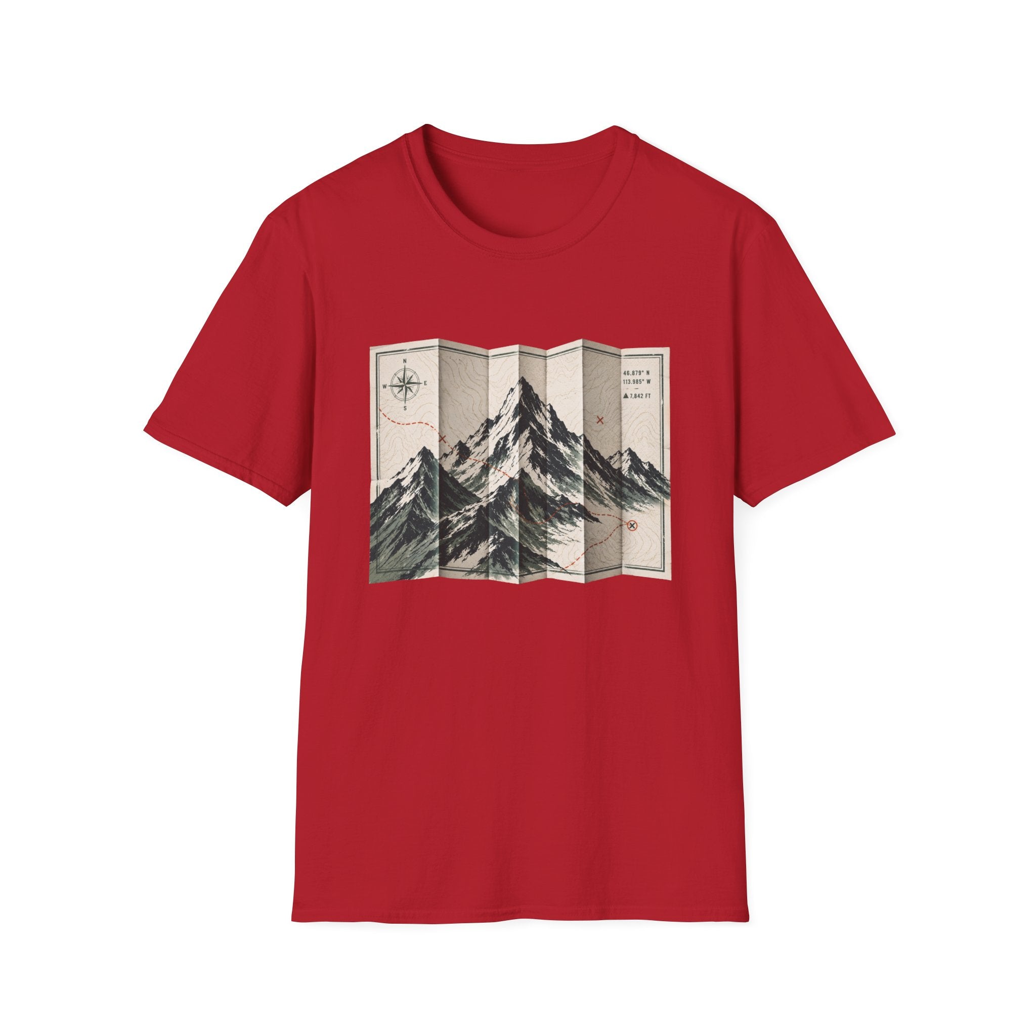 Folded Map Mountains T-Shirt