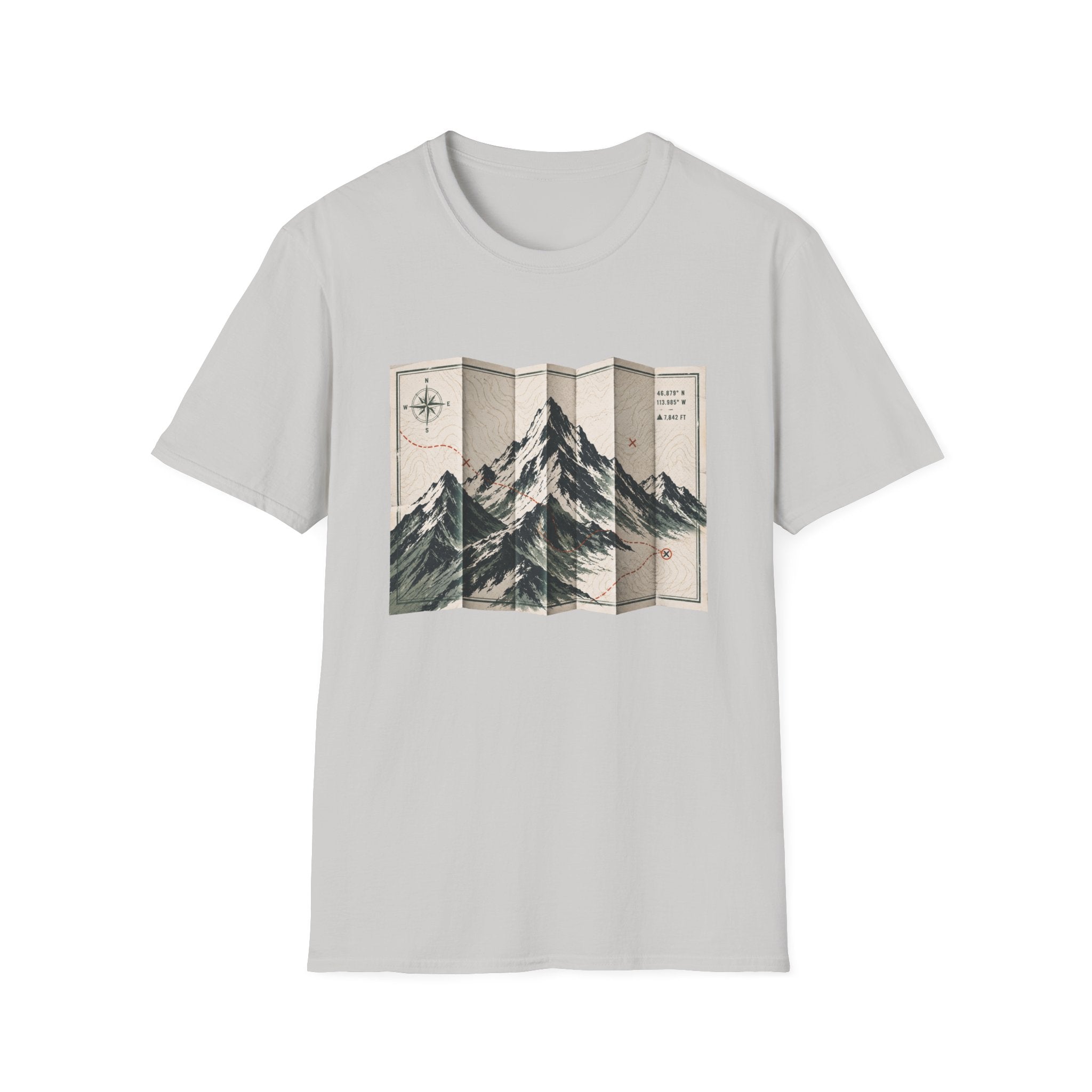 Folded Map Mountains T-Shirt