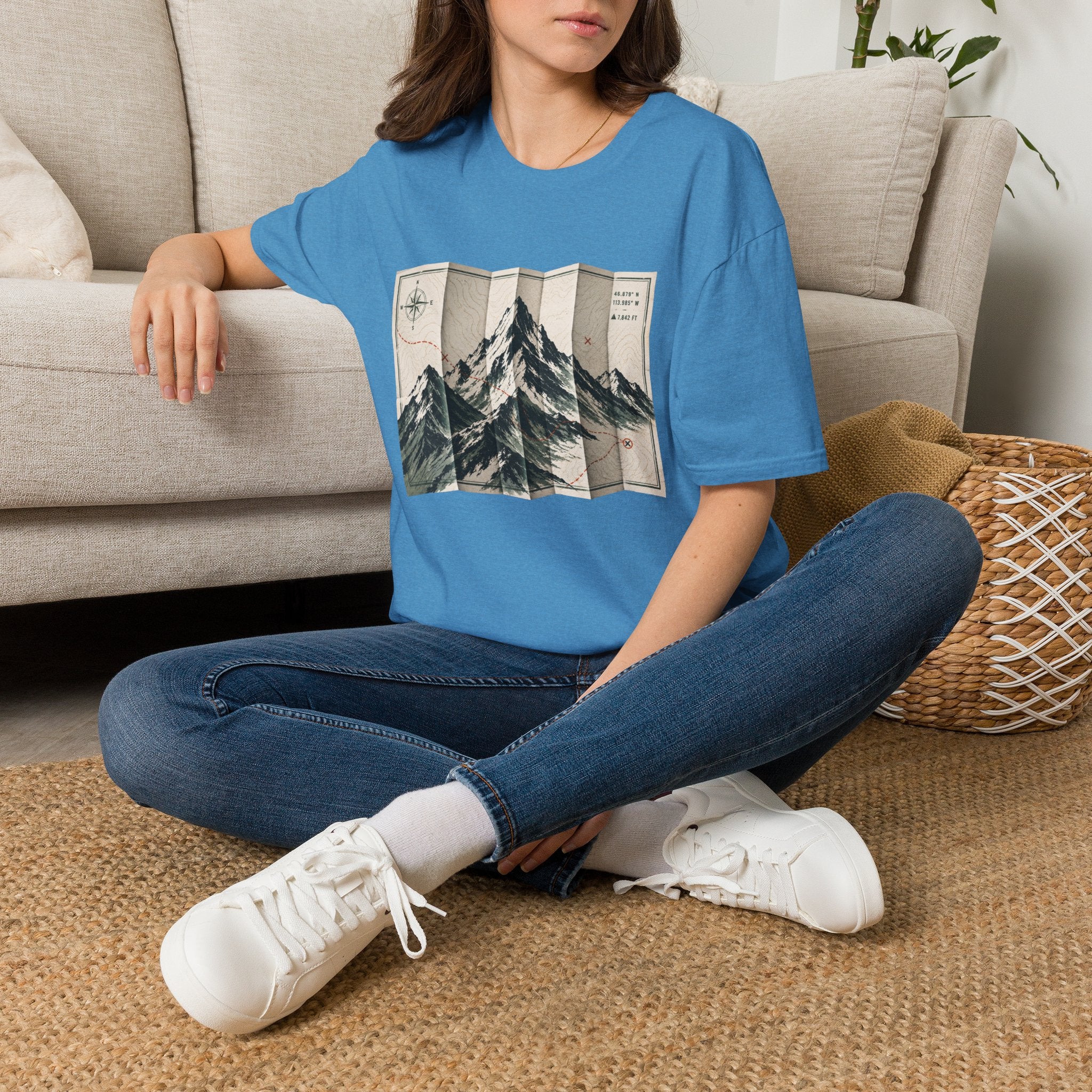 Folded Map Mountains T-Shirt