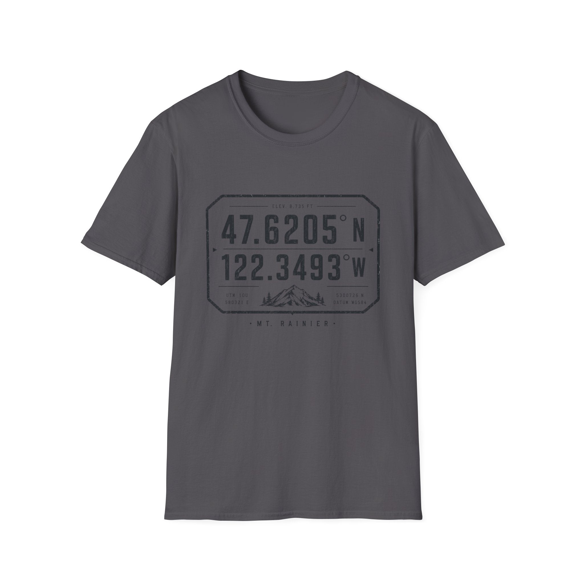 Coordinates Mt Rainier T-Shirt
