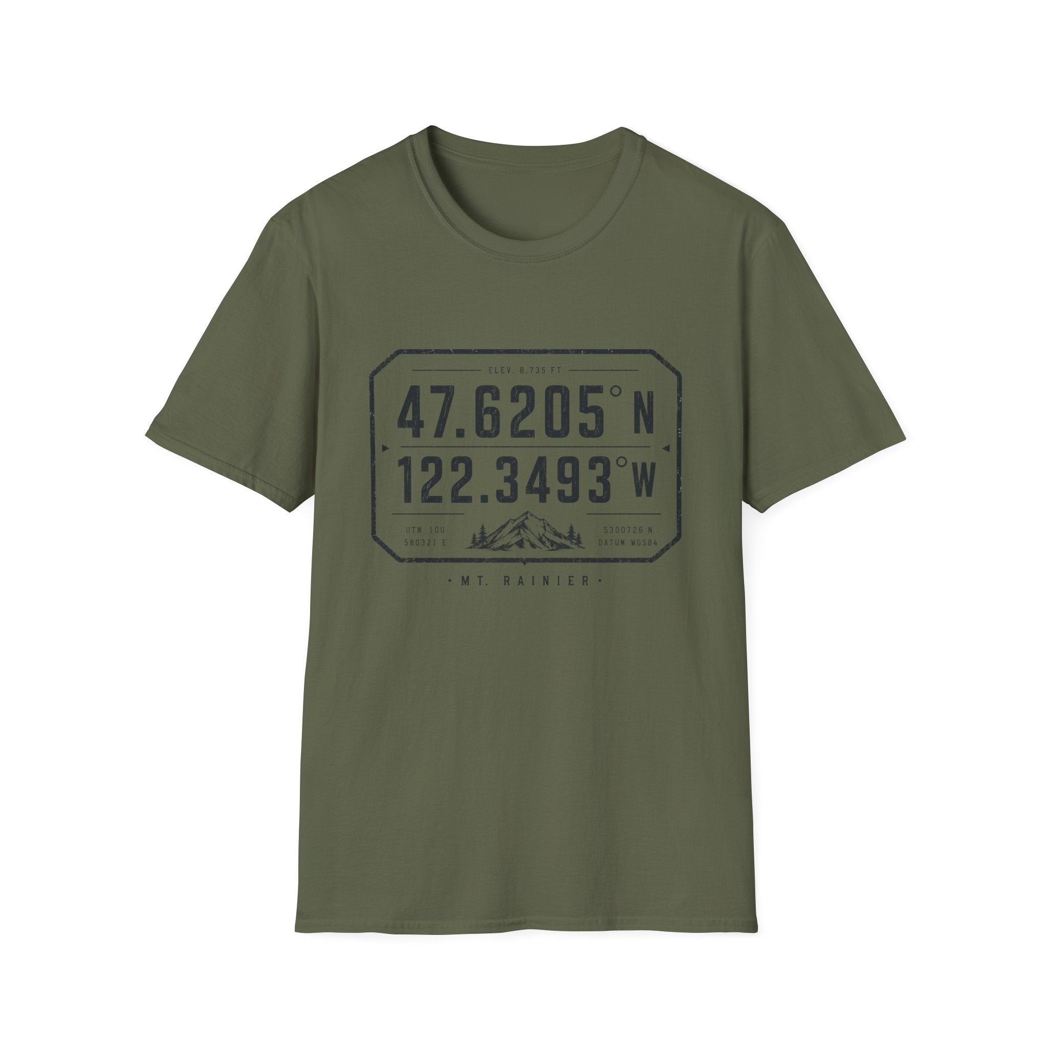 Coordinates Mt Rainier T-Shirt