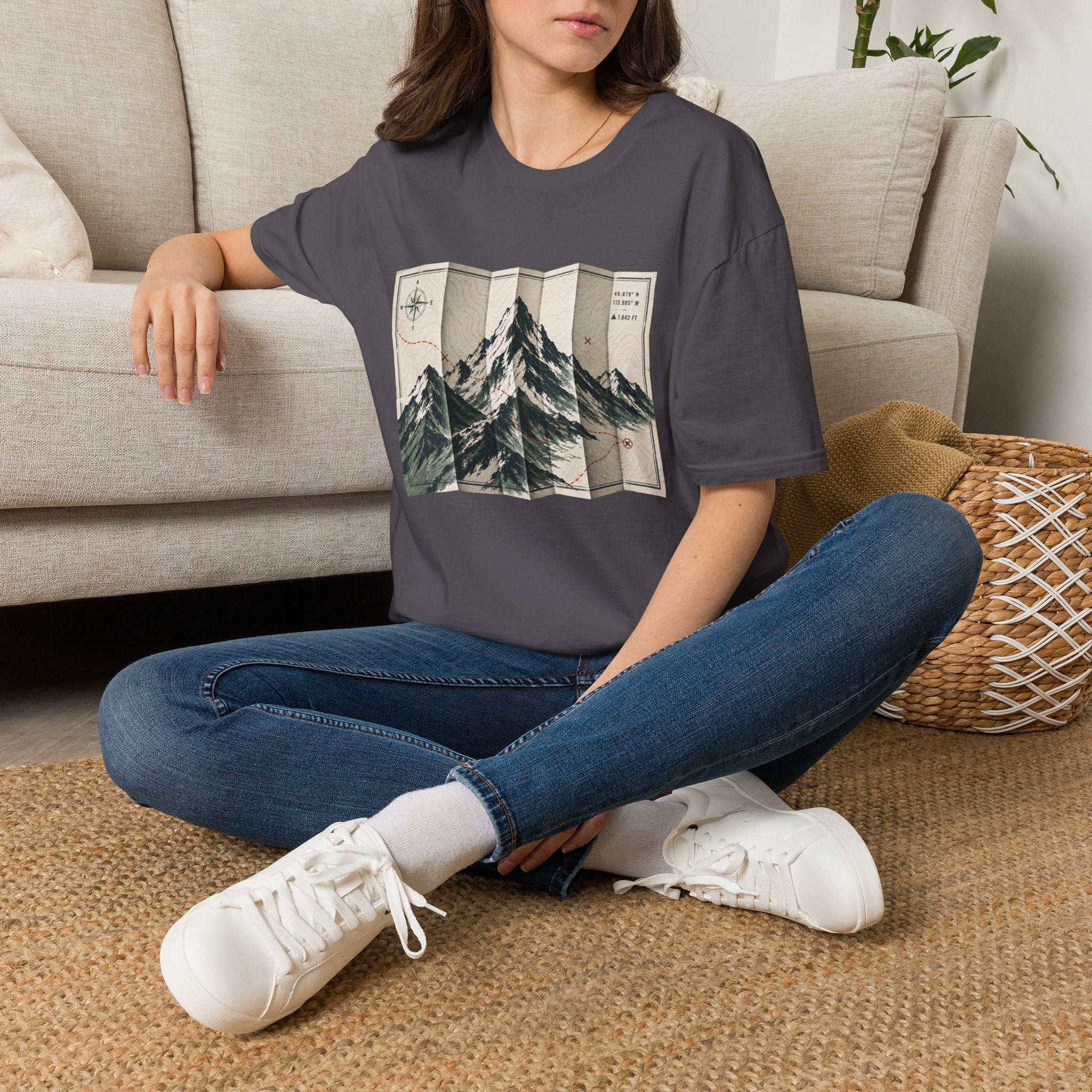 Folded Map Mountains T-Shirt
