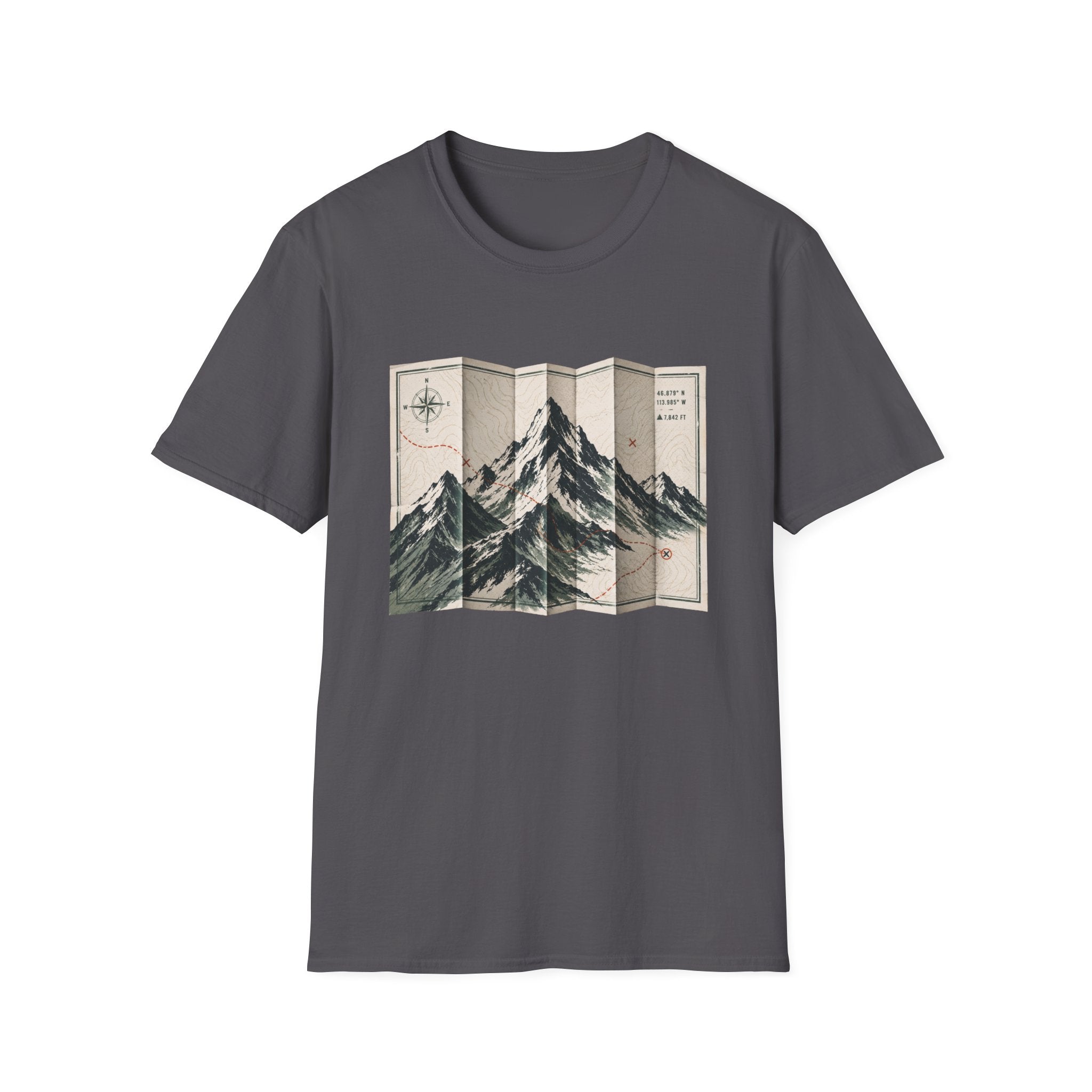 Folded Map Mountains T-Shirt
