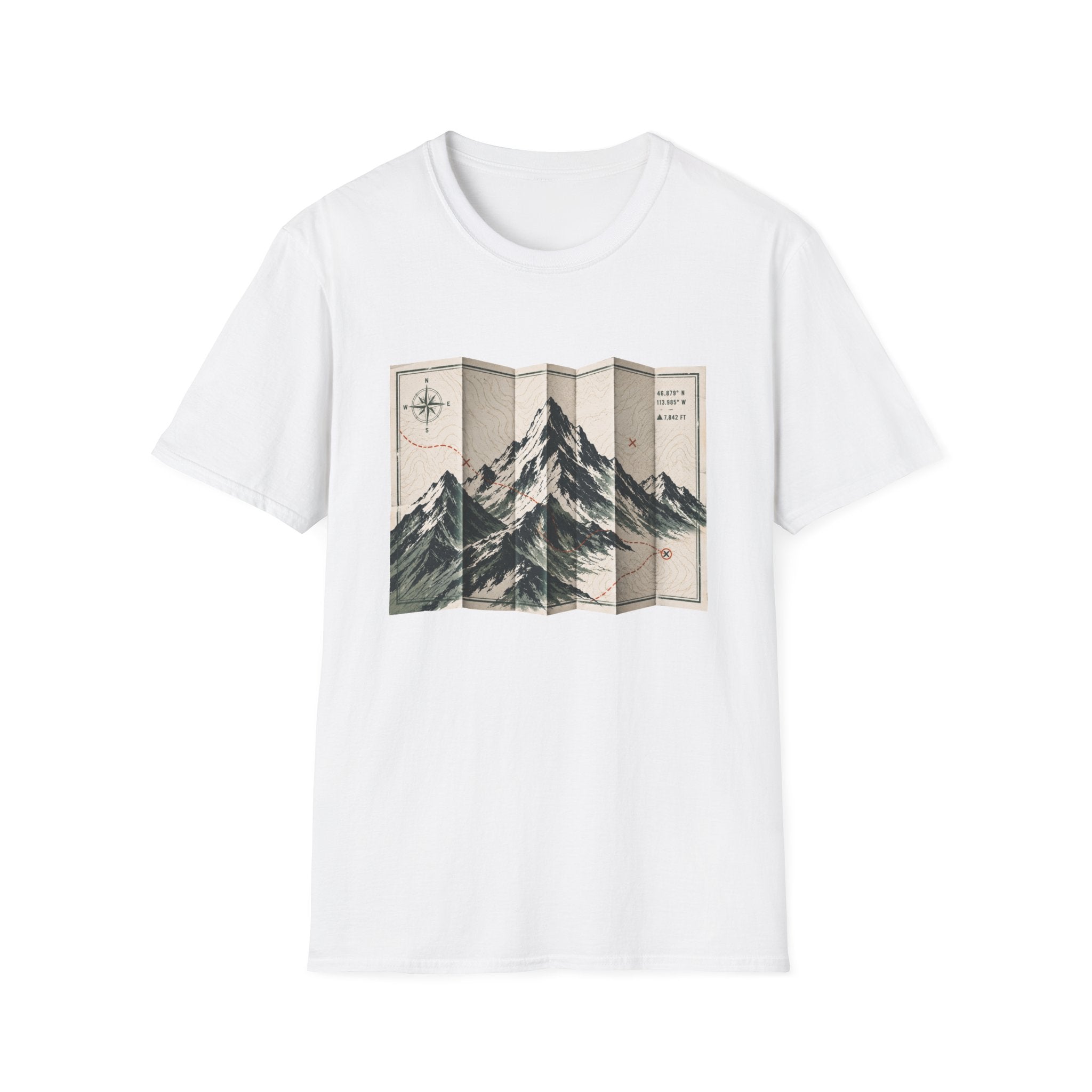 Folded Map Mountains T-Shirt