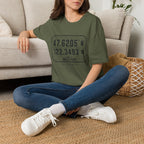 Coordinates Mt Rainier T-Shirt