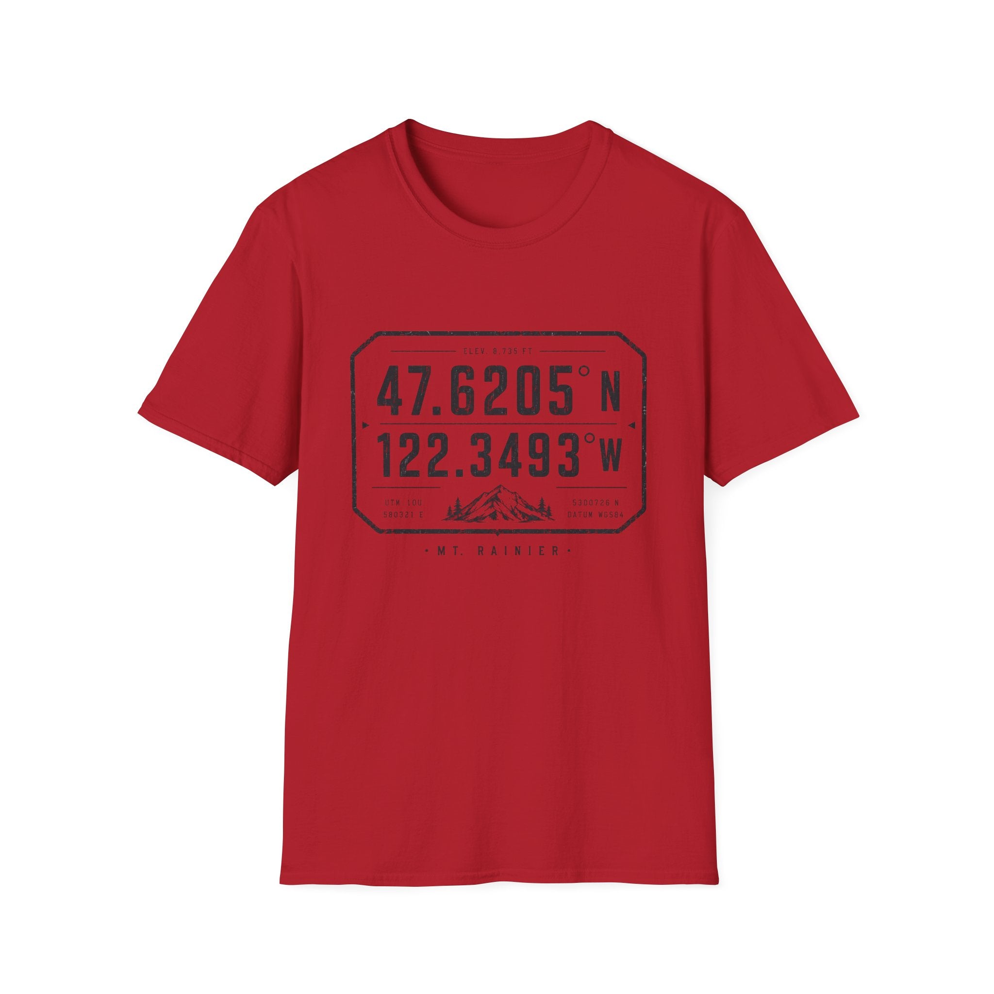Coordinates Mt Rainier T-Shirt