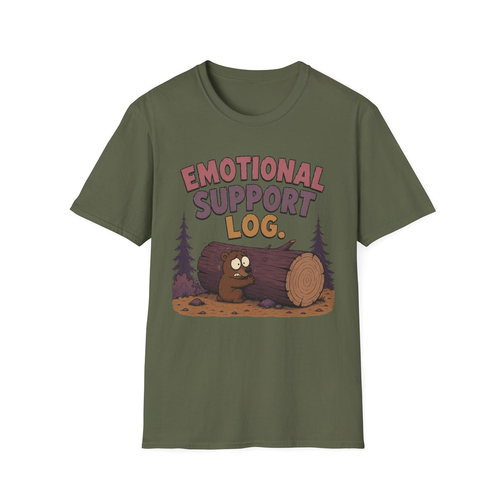 Emotional Support Log T-Shirt