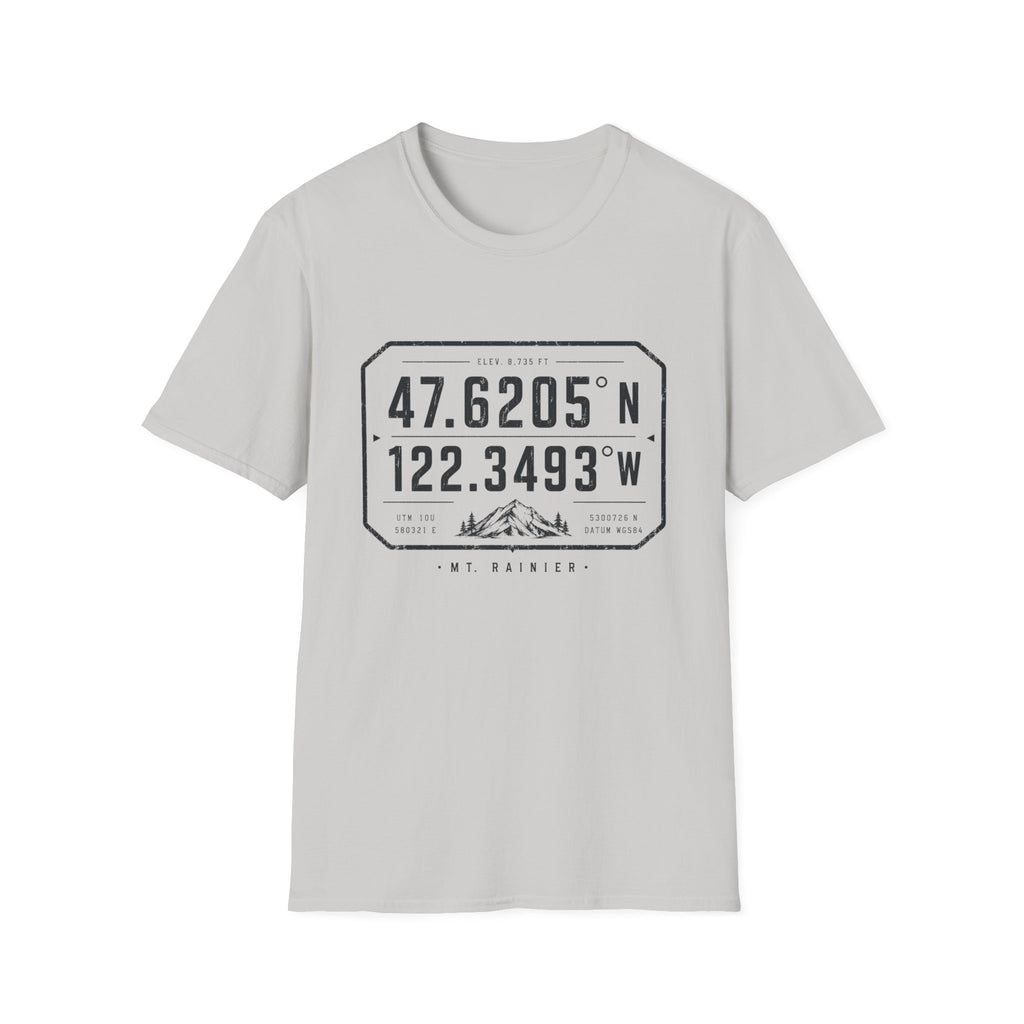 Coordinates Mt Rainier T-Shirt