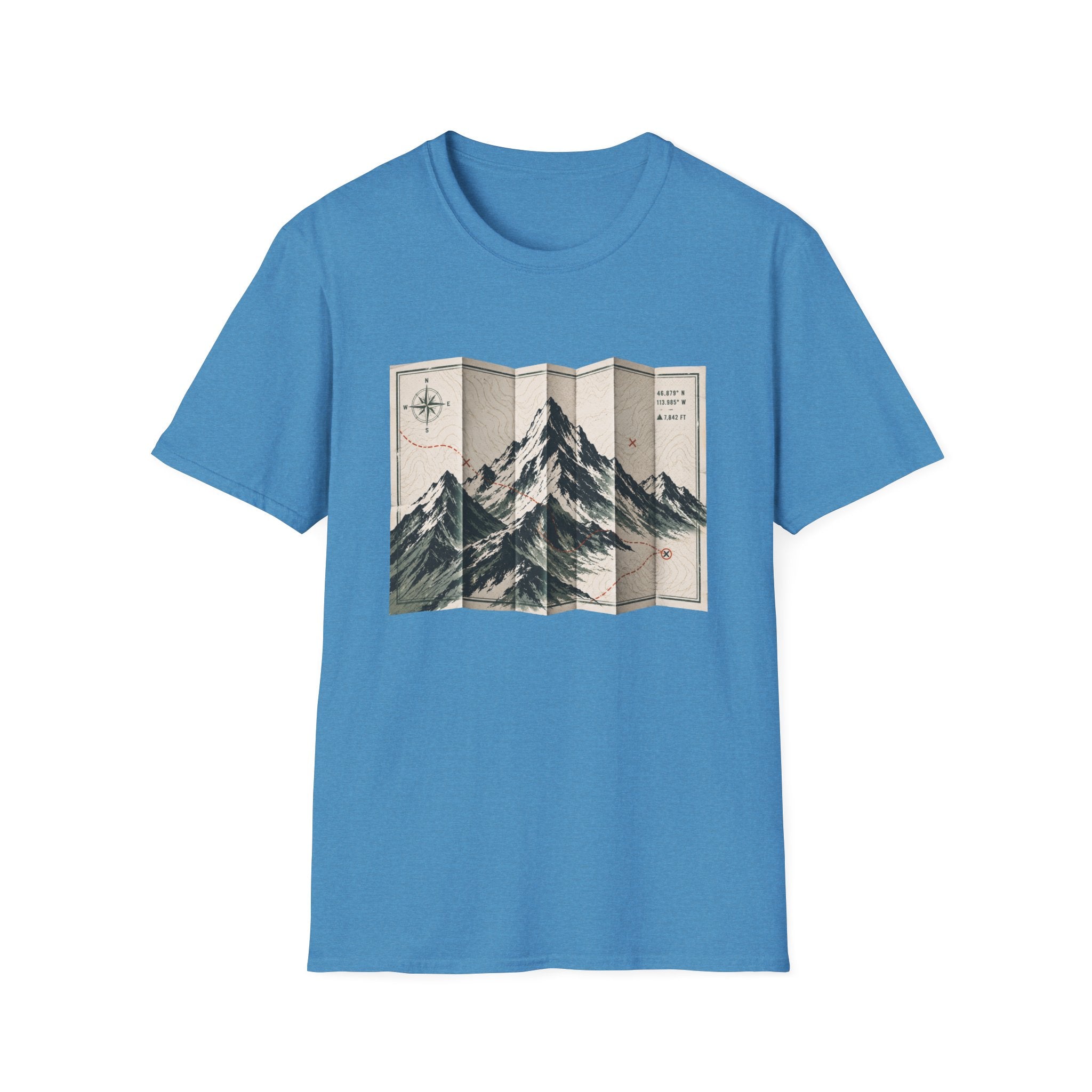 Folded Map Mountains T-Shirt
