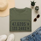 Coordinates Mt Rainier T-Shirt