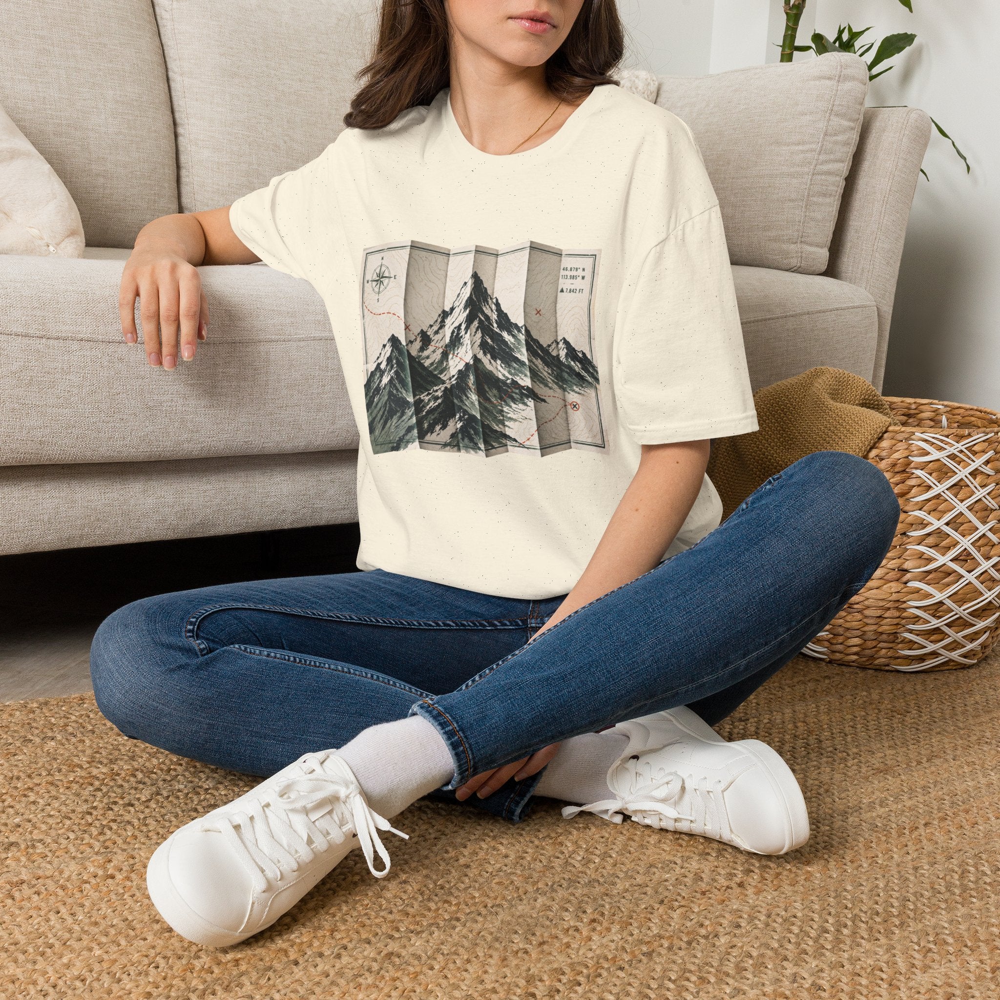 Folded Map Mountains T-Shirt