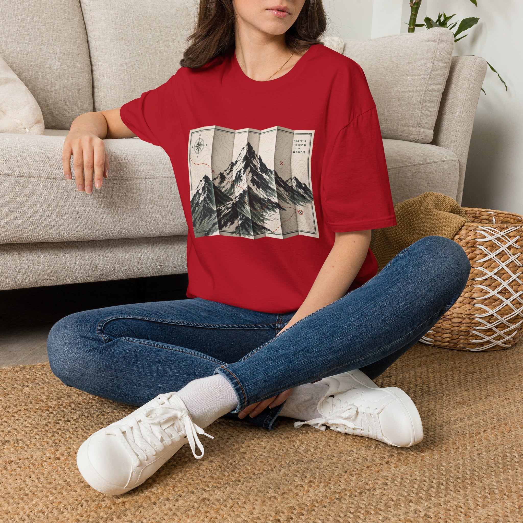 Folded Map Mountains T-Shirt