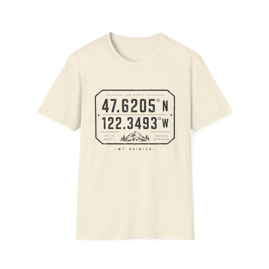 Coordinates Mt Rainier T-Shirt