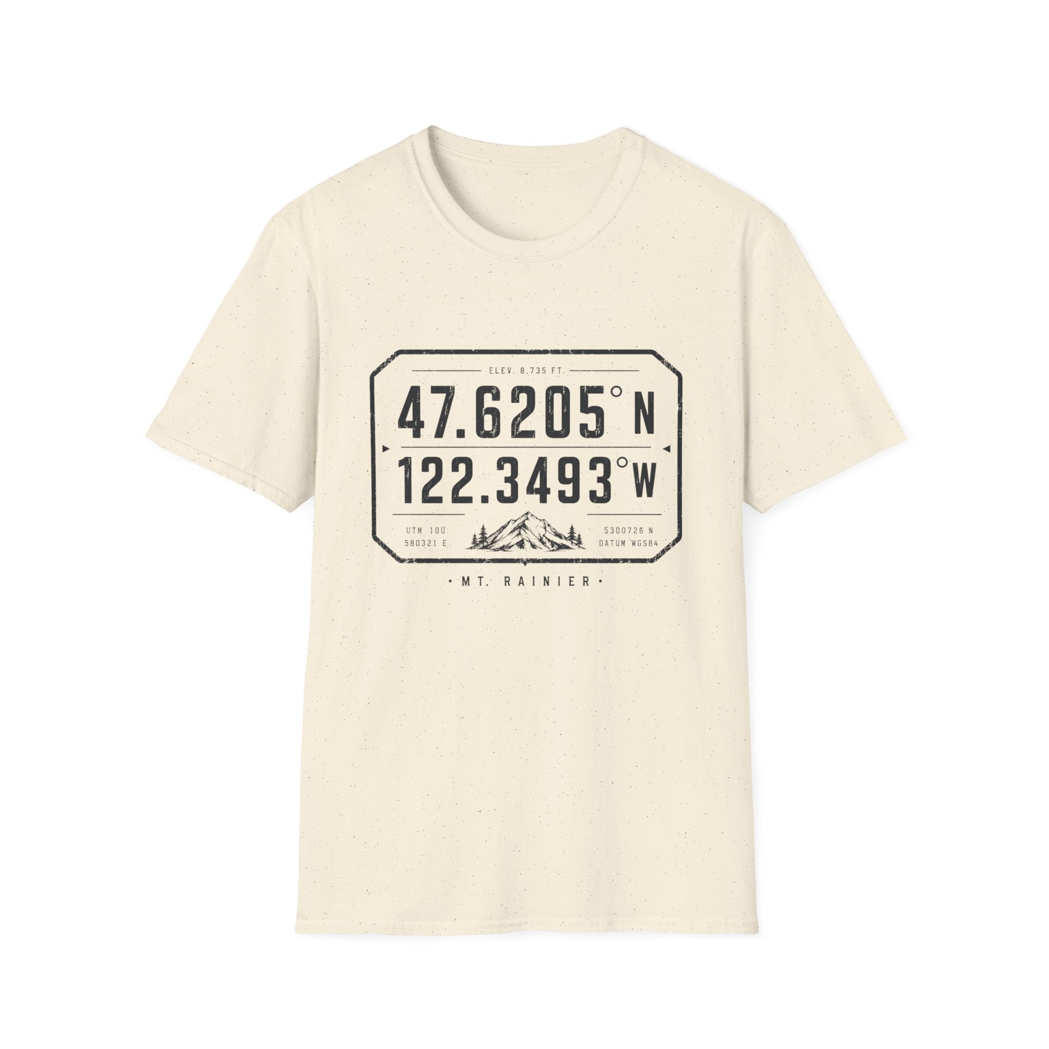 Coordinates Mt Rainier T-Shirt