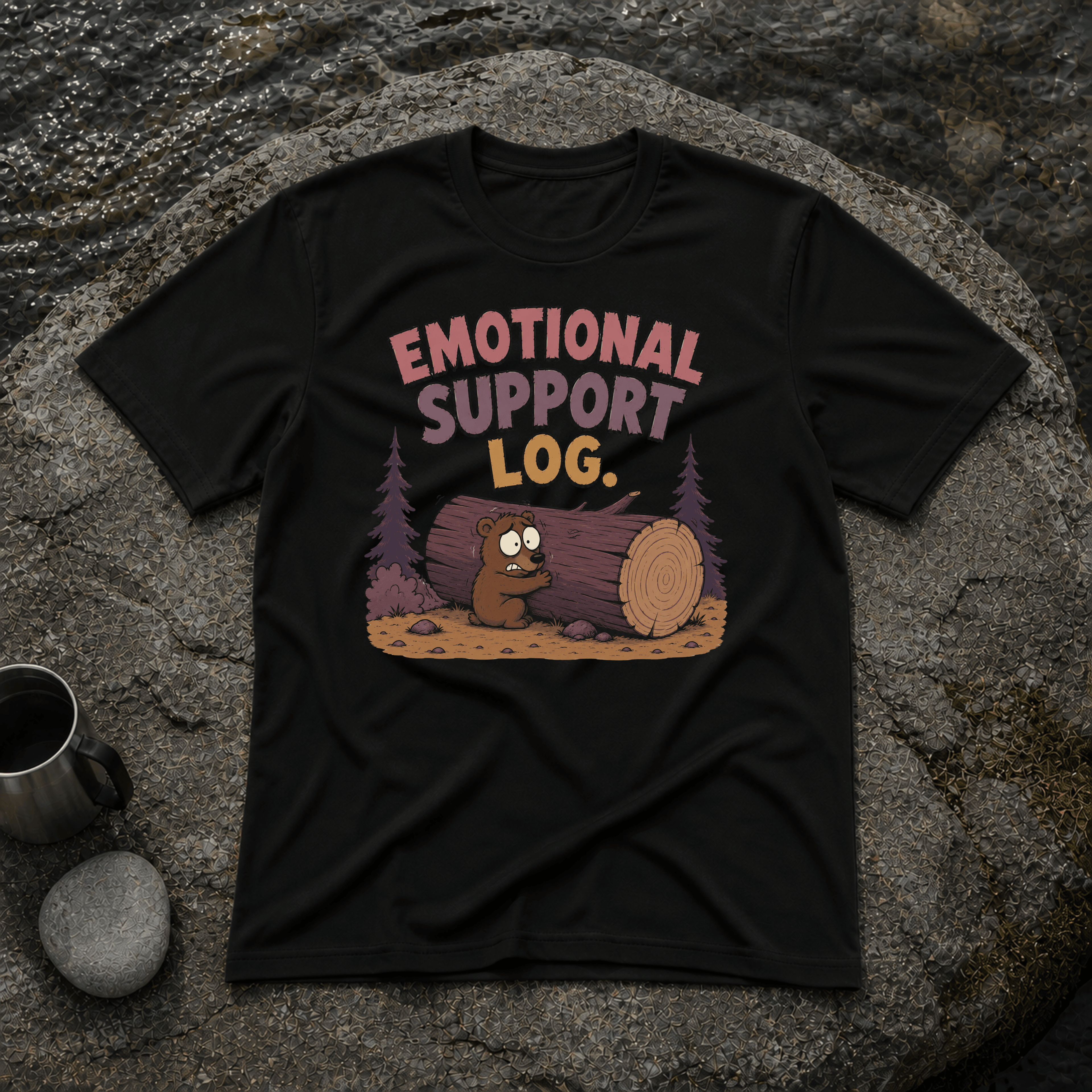 Emotional Support Log T-Shirt