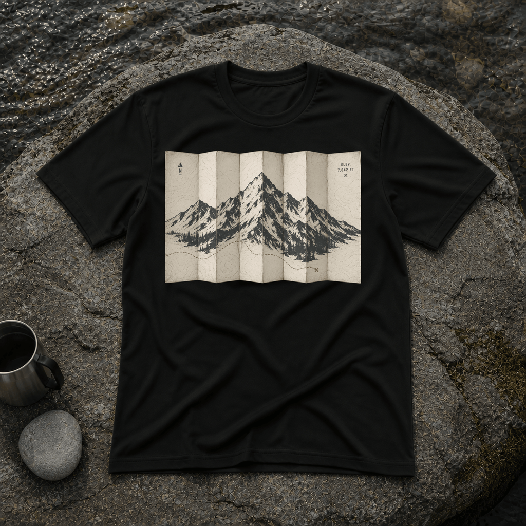 Folded Map Mountain T-Shirt