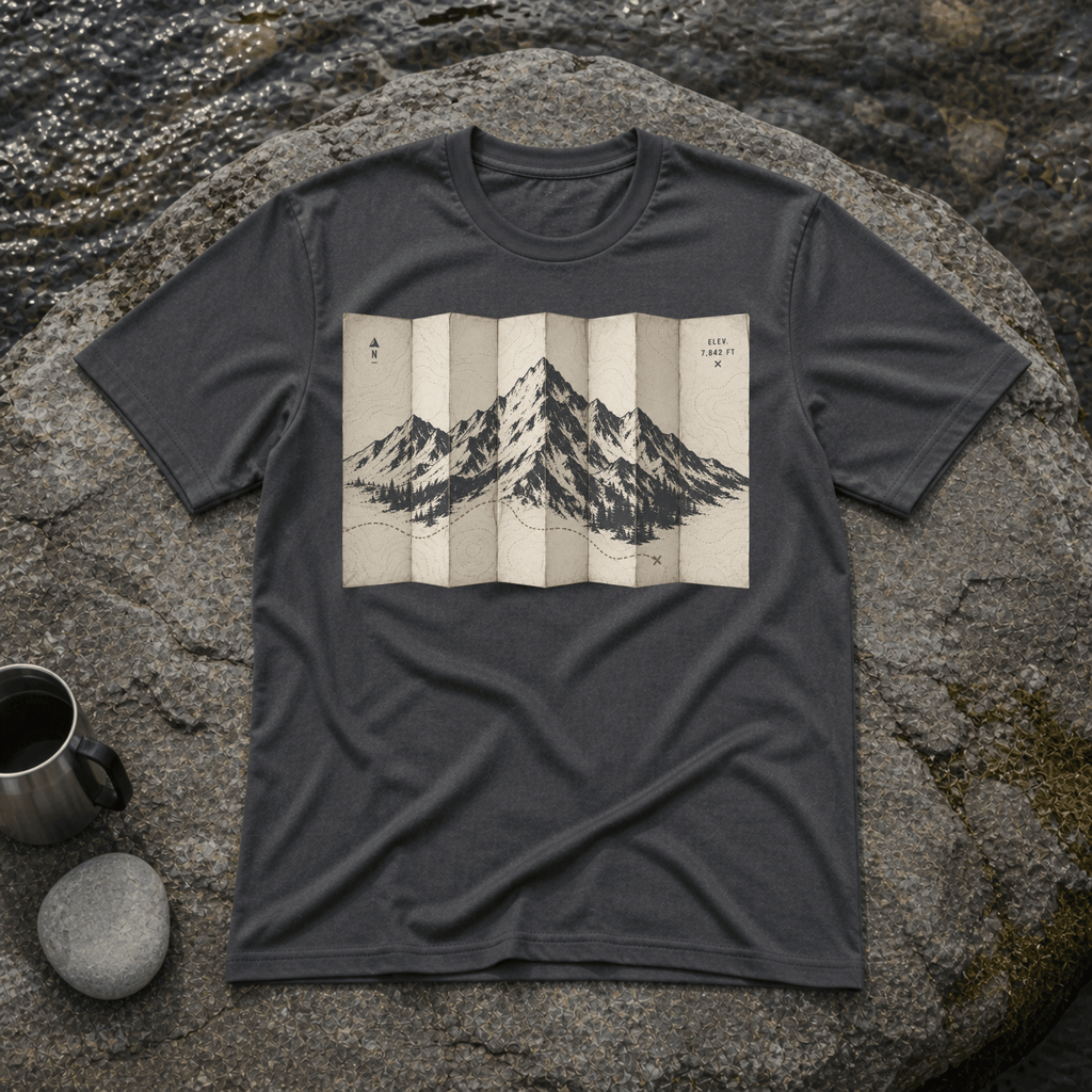 Folded Map Mountain T-Shirt