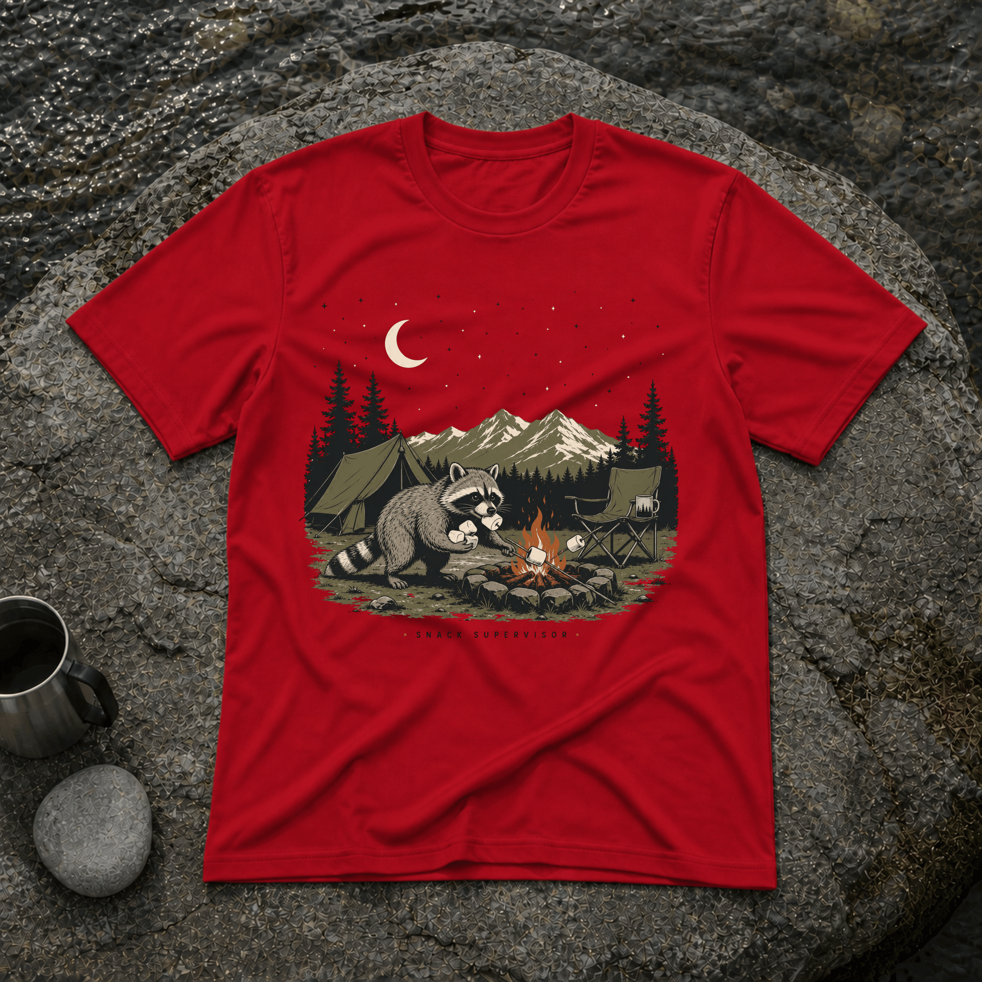 Snack Supervisor Racoon T-Shirt