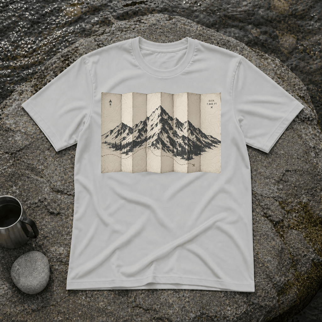 Folded Map Mountain T-Shirt