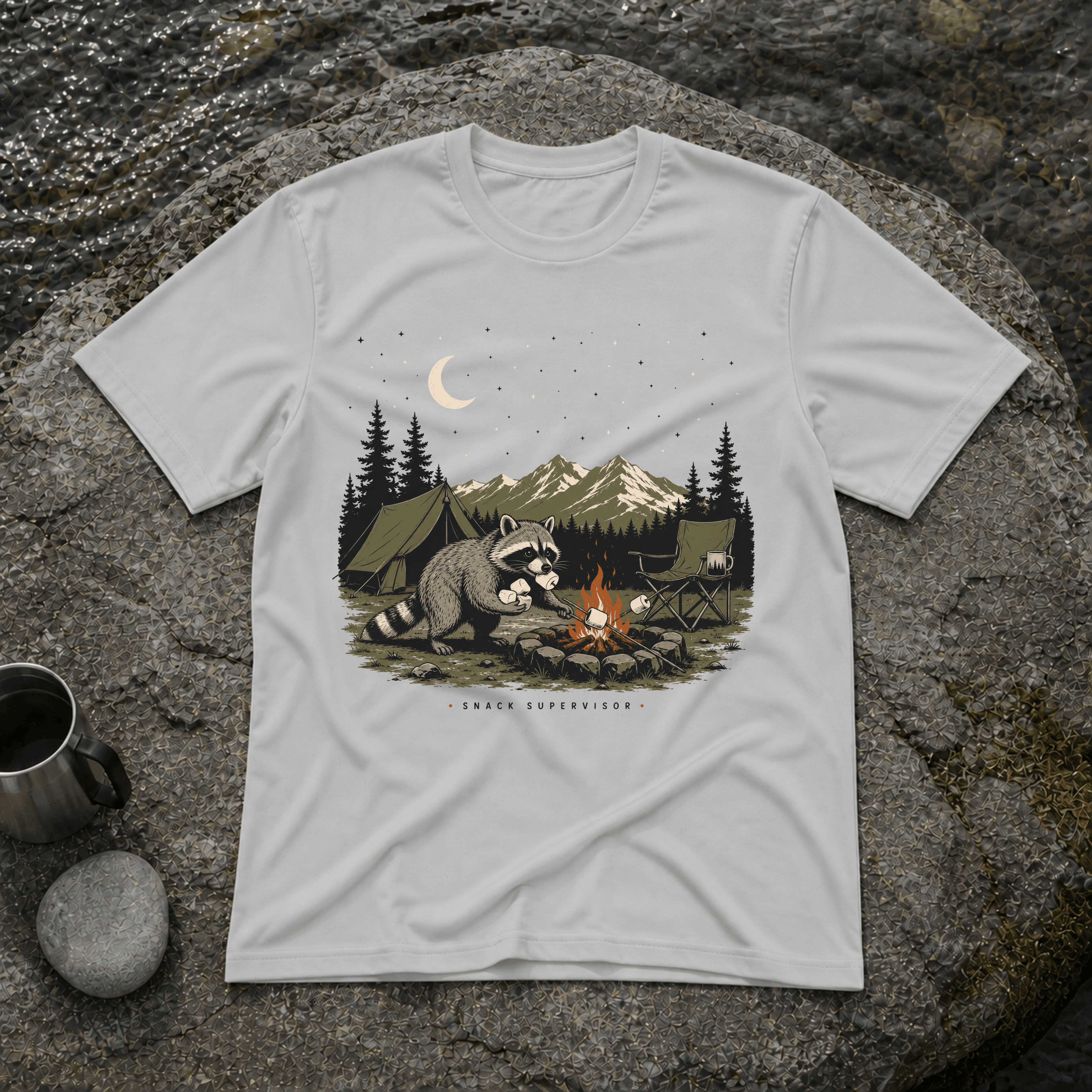Snack Supervisor Racoon T-Shirt
