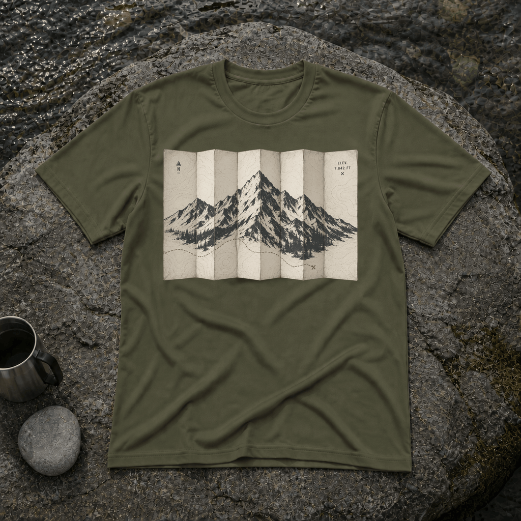 Folded Map Mountain T-Shirt