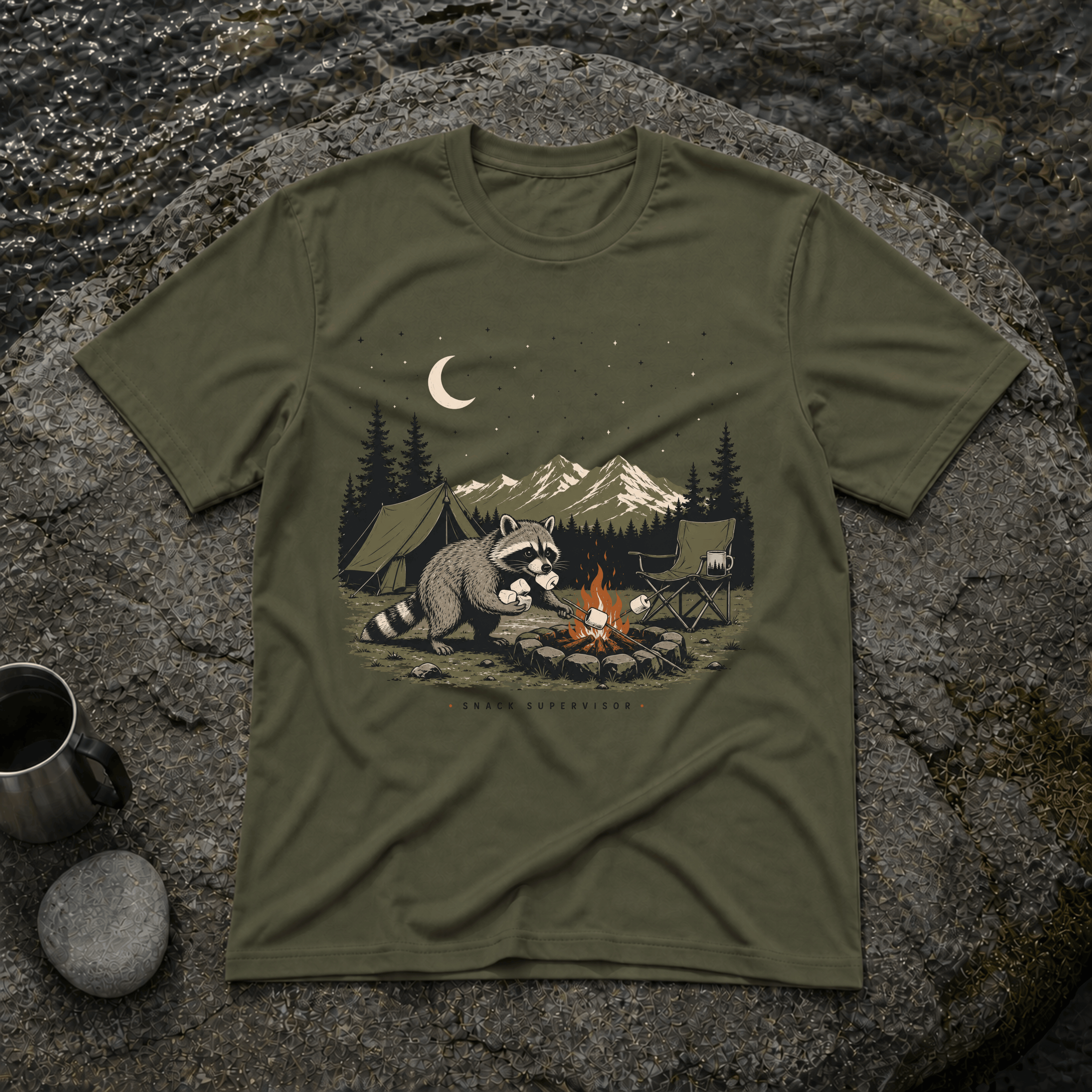 Snack Supervisor Racoon T-Shirt