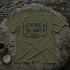 Coordinates Mt Rainier T-Shirt