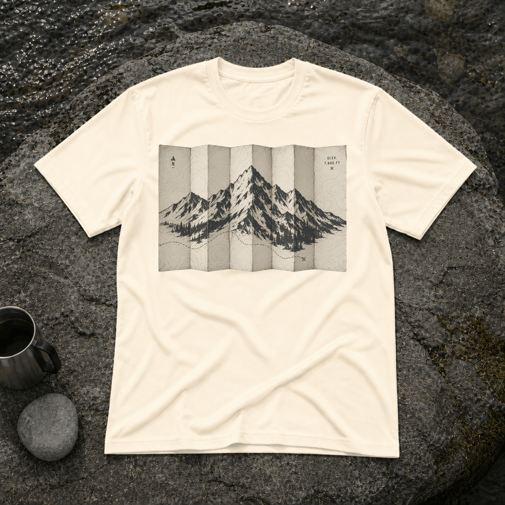 Folded Map Mountain T-Shirt