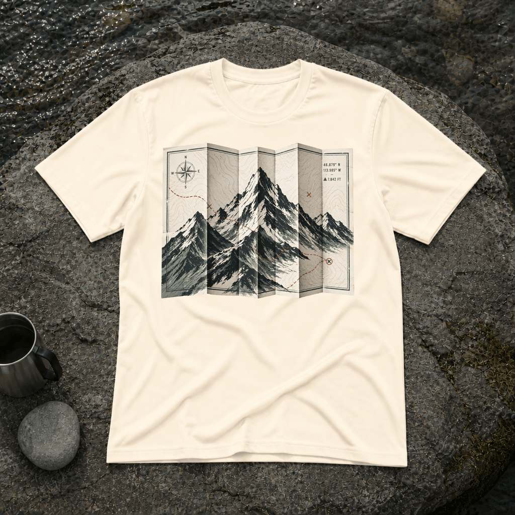 Folded Map Mountains T-Shirt