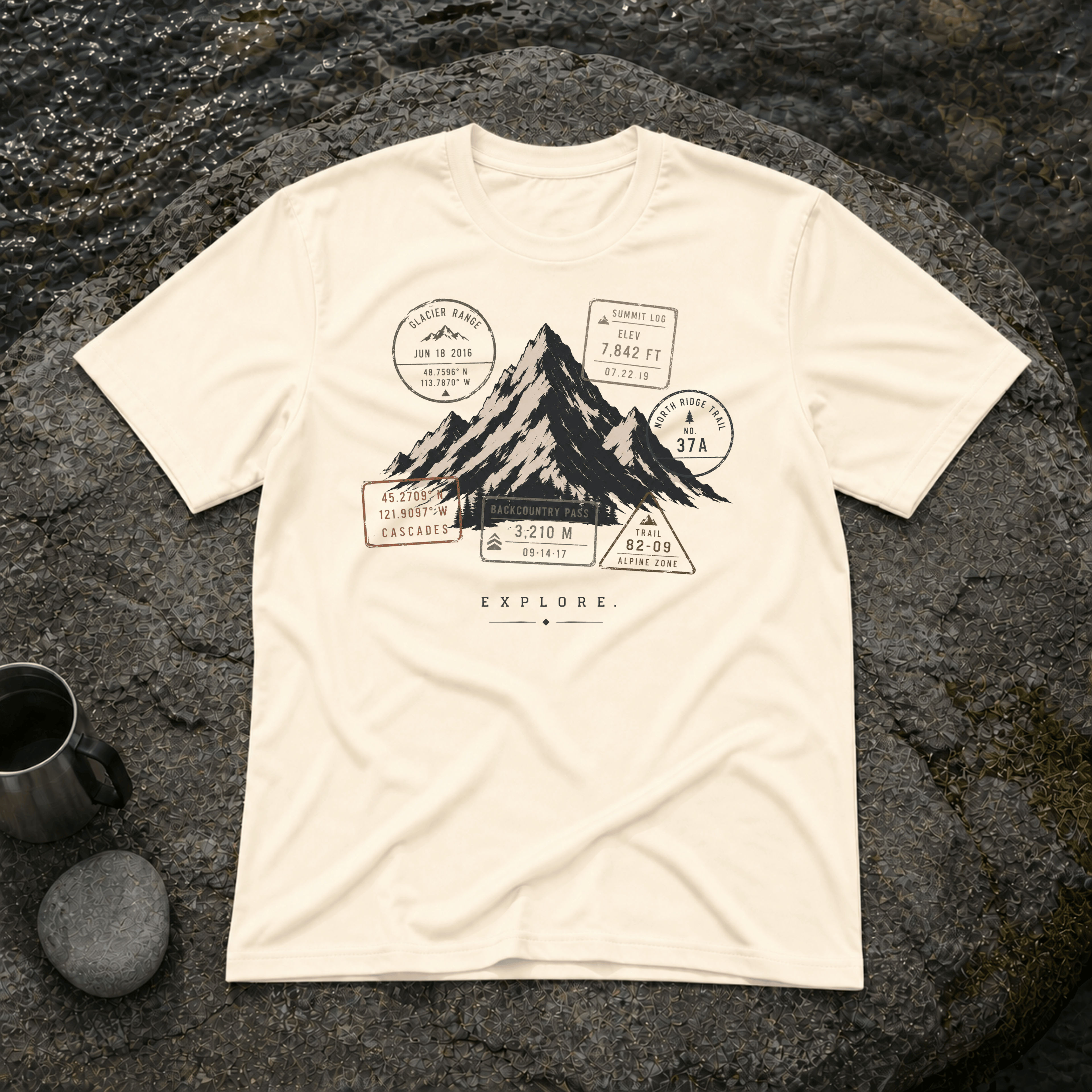 Explore Stamp Mountain T-Shirt