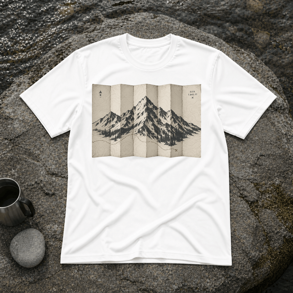 Folded Map Mountain T-Shirt