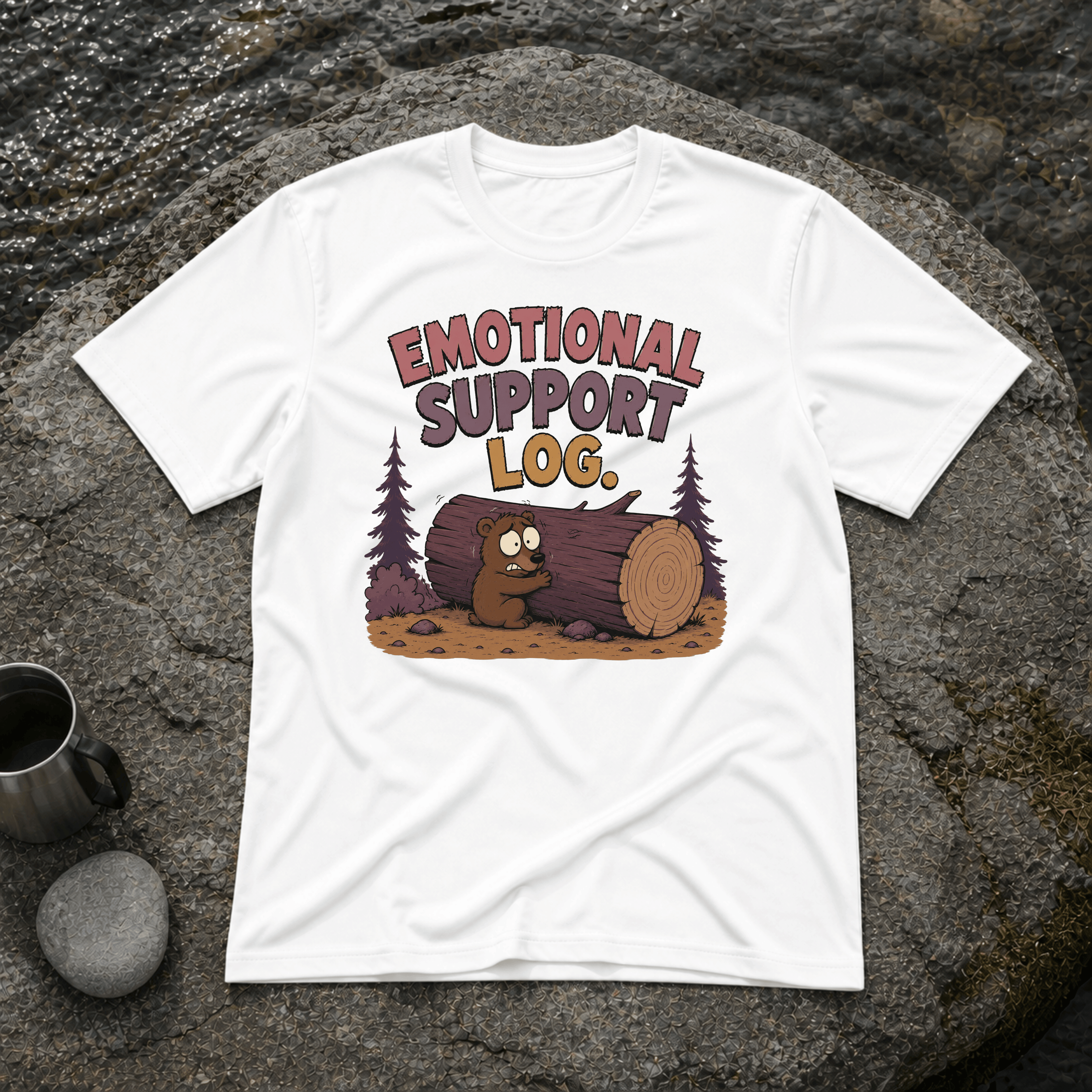 Emotional Support Log T-Shirt